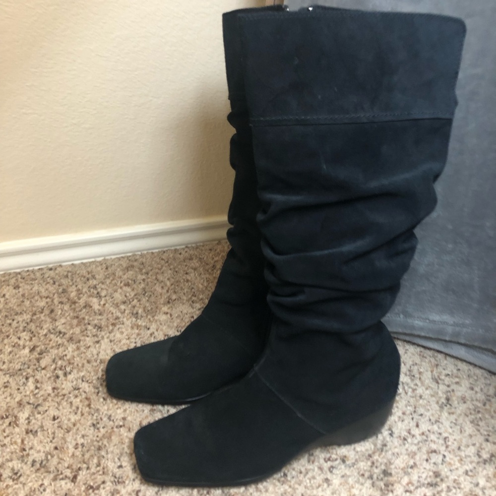 Andrew Geller Leather Mid Calf Boots Size 9.5